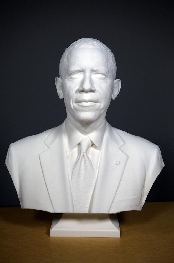 肖像美术馆可以看见首个3D打印奥巴马总统肖像